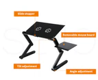 Levede Laptop Desk Computer Table Stand Adjustable Foldable Bed Tables Work Tray