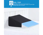 Cool Gel Memory Foam Bed Wedge Pillow Cushion Neck Back Support Sleep with Cover