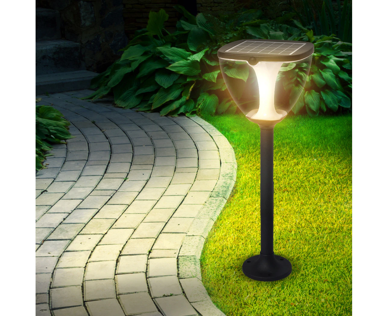 Emitto LED Solar Powered Ground Garden Lights Path Yard Park Lawn Outdoor 60cm