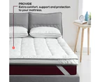 Dreamz Bedding Luxury Pillowtop Mattress Topper Mat Pad Protector Cover King