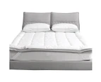 Dreamz Bedding Luxury Pillowtop Mattress Topper Mat Pad Protector Cover Queen - White