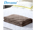 Dreamz Weighted Blanket Heavy Gravity Adults Sleeping Deep Relax Kids Adult 9KG - Mink