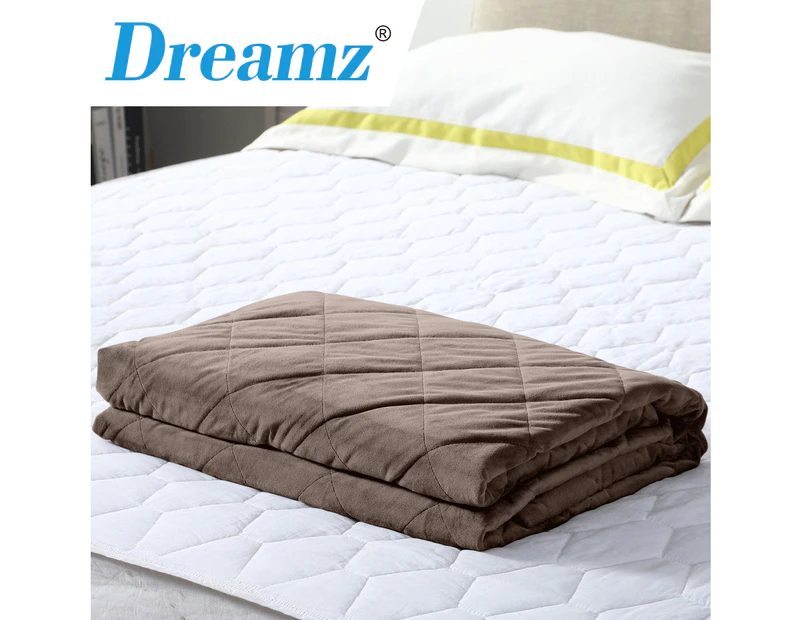 Dreamz Weighted Blanket Heavy Gravity Adults Sleeping Deep Relax Kids Adult 9KG - Mink