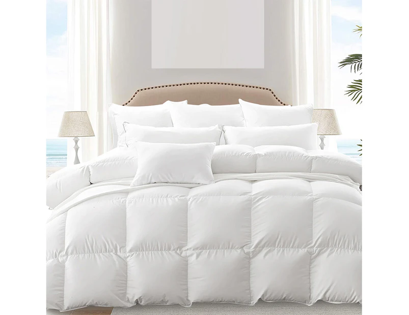 Dreamz 500GSM Goose Quilt Down Feather Filling Duvet All Season in King Size - White