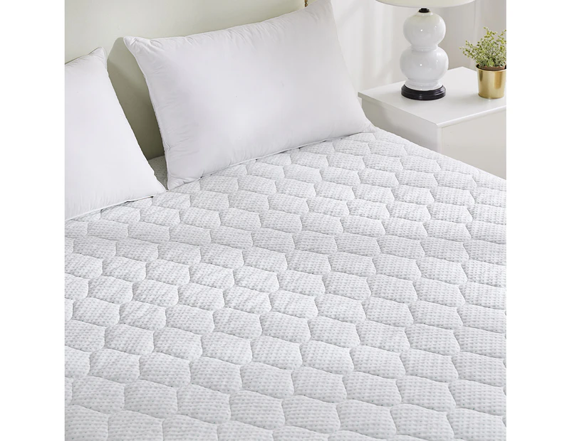 Dreamz Mattress Protector Topper Bamboo Pillowtop Waterproof Cover Single - White