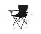 Levede Camping Chairs Folding Arm Foldable Portable Outdoor Beach Fishing Picnic