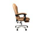 Gaming Chair Office Computer Seat Racing PU Leather Executive Footrest Racer Bronze