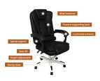 Gaming Chair Office Computer Seat Racing PU Leather Executive Racer Recliner Black