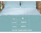 Dreamz Mattress Protector Cool Topper Set  Pillow Case King
