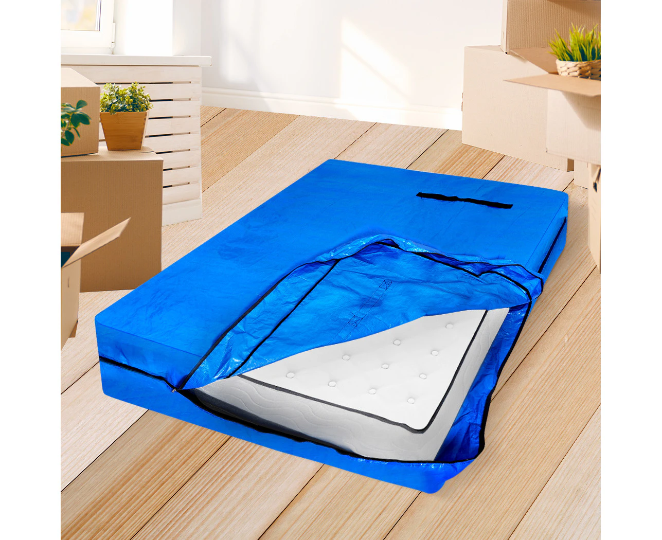 Dreamz Mattress Bag Protector Plastic Moving Storage Dust Cover Carry Single