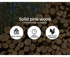 Levede Wooden Bed Frame Single Size Mattress Base Solid Timber Pine Wood Natural - Brown, Natural