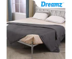 Dreamz 9KG Weighted Blanket Promote Deep Sleep Anti Anxiety Single Dark Grey - Dark grey