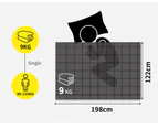 Dreamz 9KG Weighted Blanket Promote Deep Sleep Anti Anxiety Single Dark Grey - Dark grey