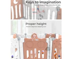 Bopeep Kids Baby Playpen Foldable Child Safety Gate Toddler Fence 18 Panels Pink