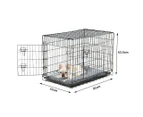 PaWz Pet Dog Cage Crate Metal Carrier Portable Kennel With Bed 36"
