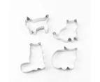 Stainless Steel Cats Shape Biscuit Cookie Cutter Mold Fondant Cake Baking Tool - A