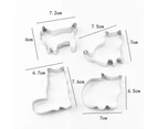 Stainless Steel Cats Shape Biscuit Cookie Cutter Mold Fondant Cake Baking Tool - C