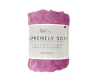 Purple Coral Fleece Blanket Fashion Throw 150x200cm 1 Piece Supremely Soft - Purple