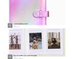 3-inch 128 Pockets Dustproof Insert Type Photo Book Album for Polaroid Mini 11/9/8/7 - Pink