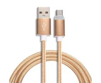 1/2/3M Micro USB Data Sync Fast Charger Charging Cable Cord for Samsung Android - Gold