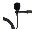 Lapel Microphone Professional Noise Reduction Plastic Voice Control Lavalier Microphone for Live Vlog - Black Type-c