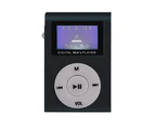 Mini MP3 Player LCD Screen Support TF Card Metal Clip USB Sports Music Walkman for Running - Black
