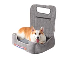 Travel Dog Car Seat Pet Booster Seat Carrier Bed with Safety Leash Hold 30 lbs