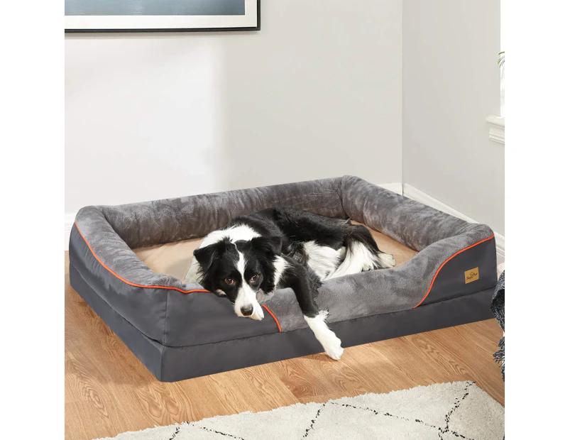 Jumbo Orthopedic Foam Dog Bed Large Pet Sofa Couch Elevated Cushion Warm