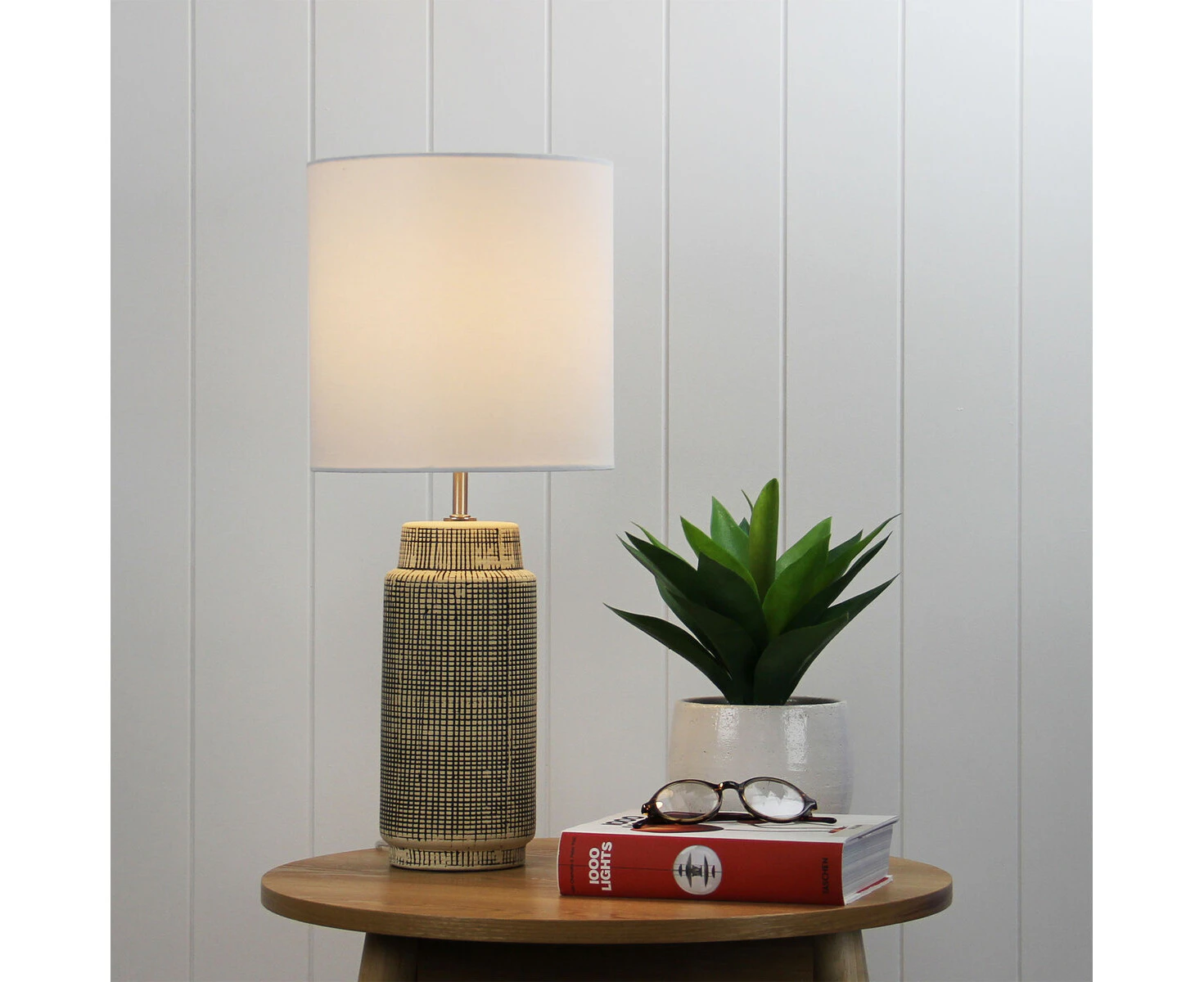 Ceramic Table Lamp  Complete E27 Beige