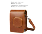 Storage Bag Wear-resistant Dust-proof Camera Storage Case with Shoulder Strap for Fujifilm-Insta Mini Liplay - Brown