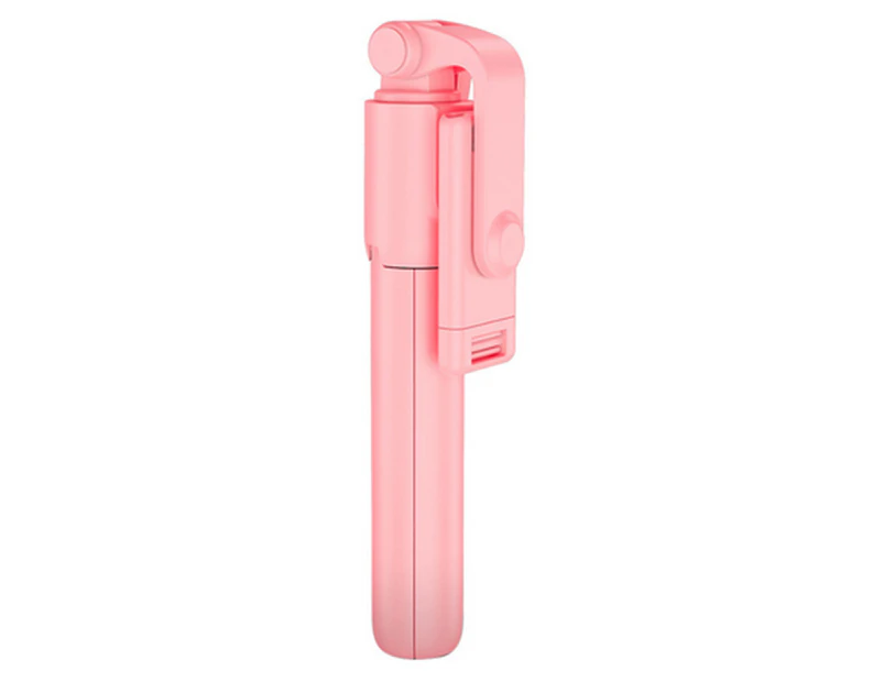 Selfie Stick Multifunctional Extendable Adjustable Rotation Taking Photos with Fill Light Bluetooth 4.0 Cell Phone Selfie Tripod for Video Shooting - A Pink