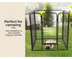 Pawz 8 Panel Pet Dog Playpen Puppy Exercise Cage Enclosure Fence Cat Play Pen 24'' - Black