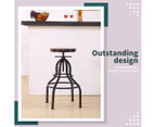 Levede 2x Industrial Bar Stools Kitchen Stool Counter Wooden Barstools Swivel