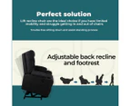 Levede Recliner Chair Electric Lift Chair Armchair Lounge Fabric Sofa USB Charge