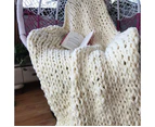 Blankets, chunky blankets, wool yarn, 80*100cm, white
