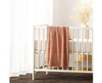 Little Gem Lyla Dusty Pink Cotton Baby Blanket 75 x 100 cm