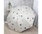 Foldable Marguerite Carrot Print Anti UV Windproof Waterproof Umbrella Parasol