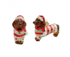 (Daschund) - Kurt Adler 8.9cm Noble Gems Glass Daschund Ornament