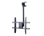 27-65" LED LCD Ceiling TV Wall Mount Adjustable Roof Bracket Tilt Load 30KG