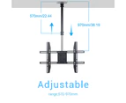 27-65" LED LCD Ceiling TV Wall Mount Adjustable Roof Bracket Tilt Load 30KG