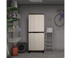 Livsip Outdoor Storage Cabinet Box Garage Garden Cupboard Adjustable Lockable