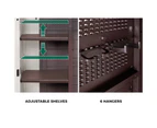 Livsip Outdoor Storage Cabinet Box Garage Garden Cupboard Adjustable Lockable