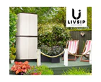 Livsip Outdoor Storage Cabinet Box Garage Cupboard Garden Adjustable Lockable