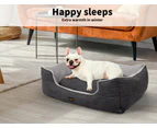 Pawz Pet Bed Mattress Dog Cat Pad Mat Puppy Cushion Soft Warm Washable XL Grey - Grey
