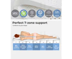 Dreamz Latex Mattress Topper King Natural 7 Zone Bedding Removable Cover 5cm - White