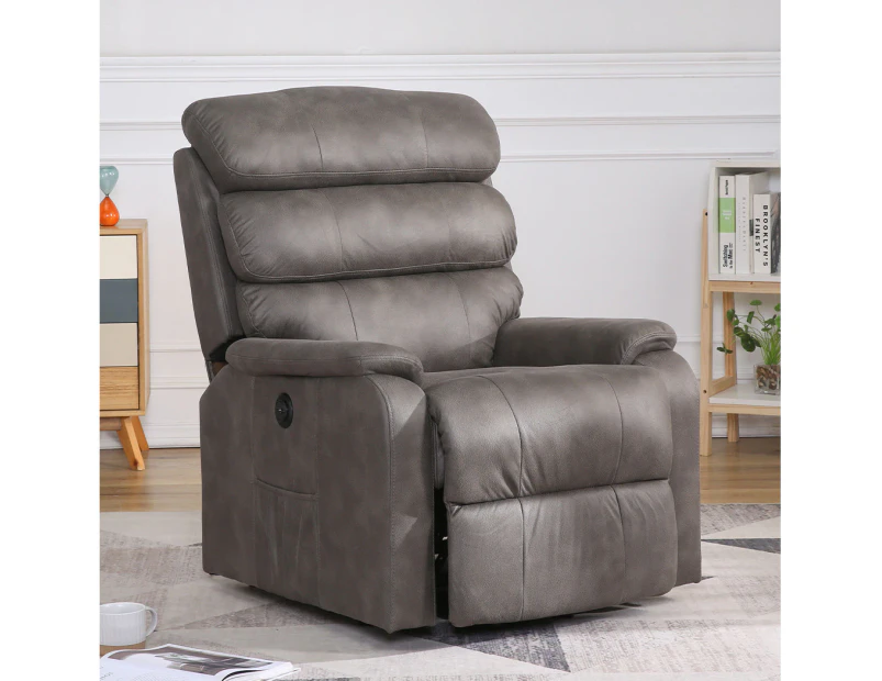 Levede Recliner Chair Electric Lift Chairs Armchair Lounge Fabric Sofa USB