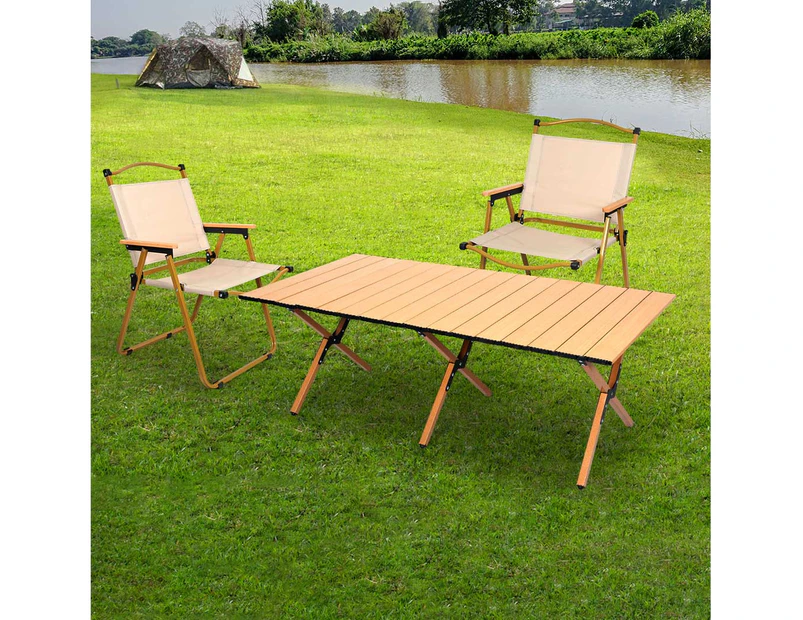 Levede Folding Camping Table Chair Set Portable Picnic Outdoor Foldable Chairs