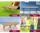 Levede Folding Camping Table Chair Set Portable Picnic Outdoor Foldable Chairs