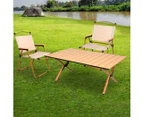 Levede Folding Camping Table Chair Set Portable Picnic Outdoor Egg Roll Foldable