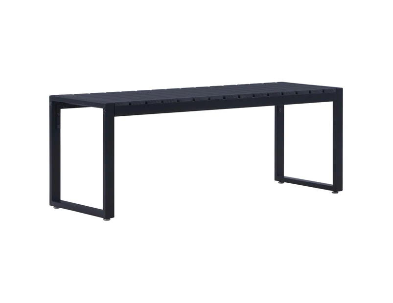 Garden Bench 120.5 cm PS Board Black